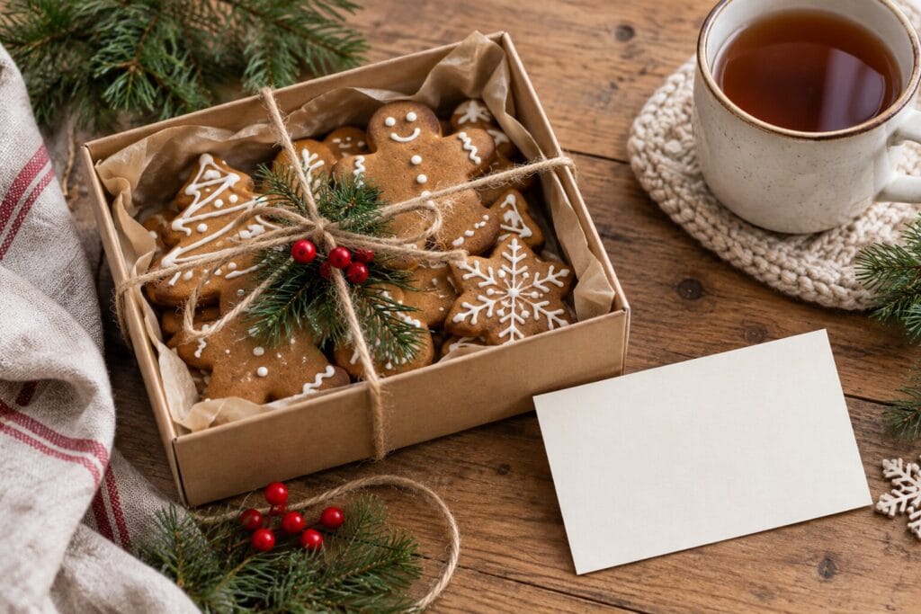 Handmade gingerbread gift for a calm Christmas