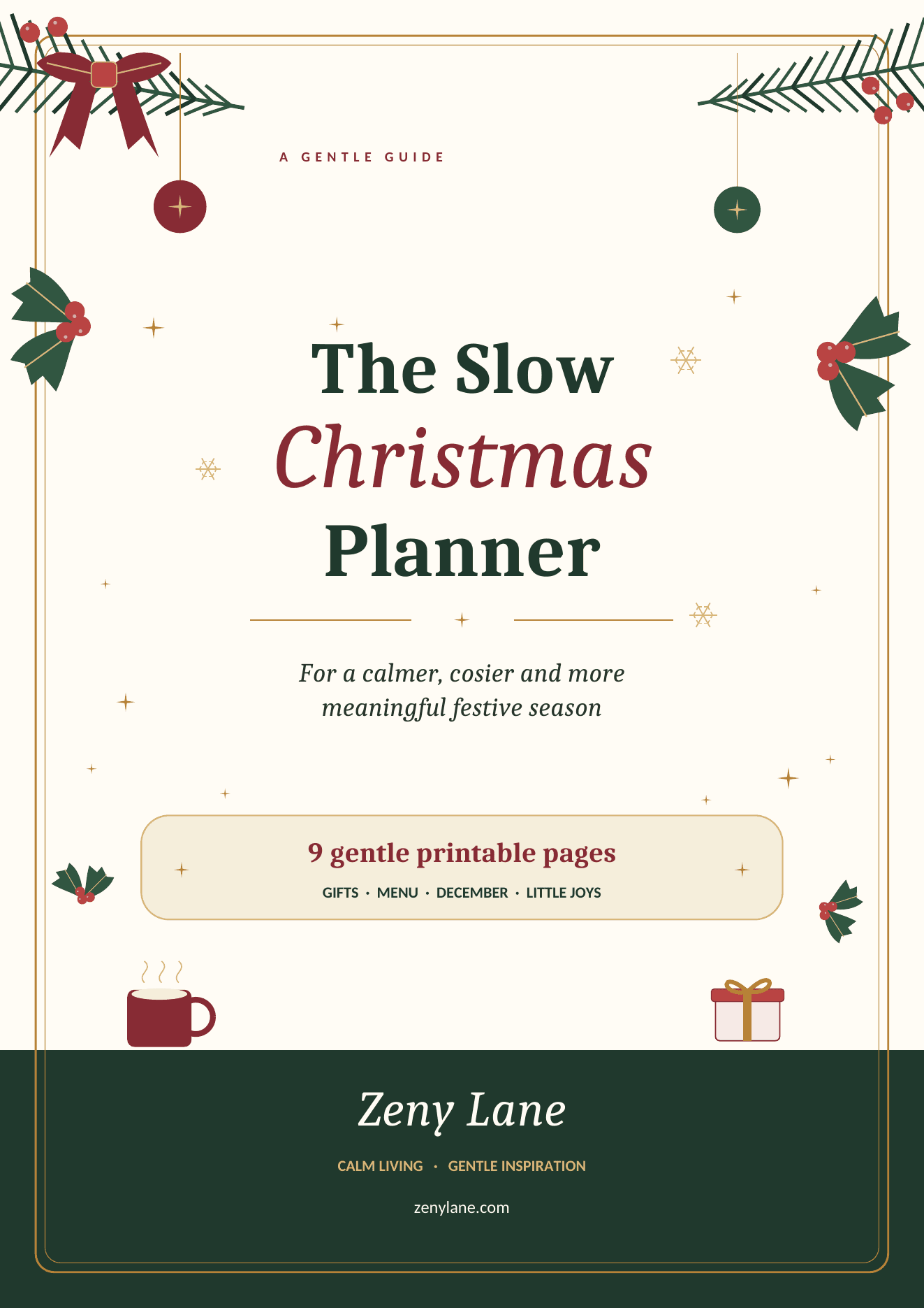 Free Slow Christmas Planner printable