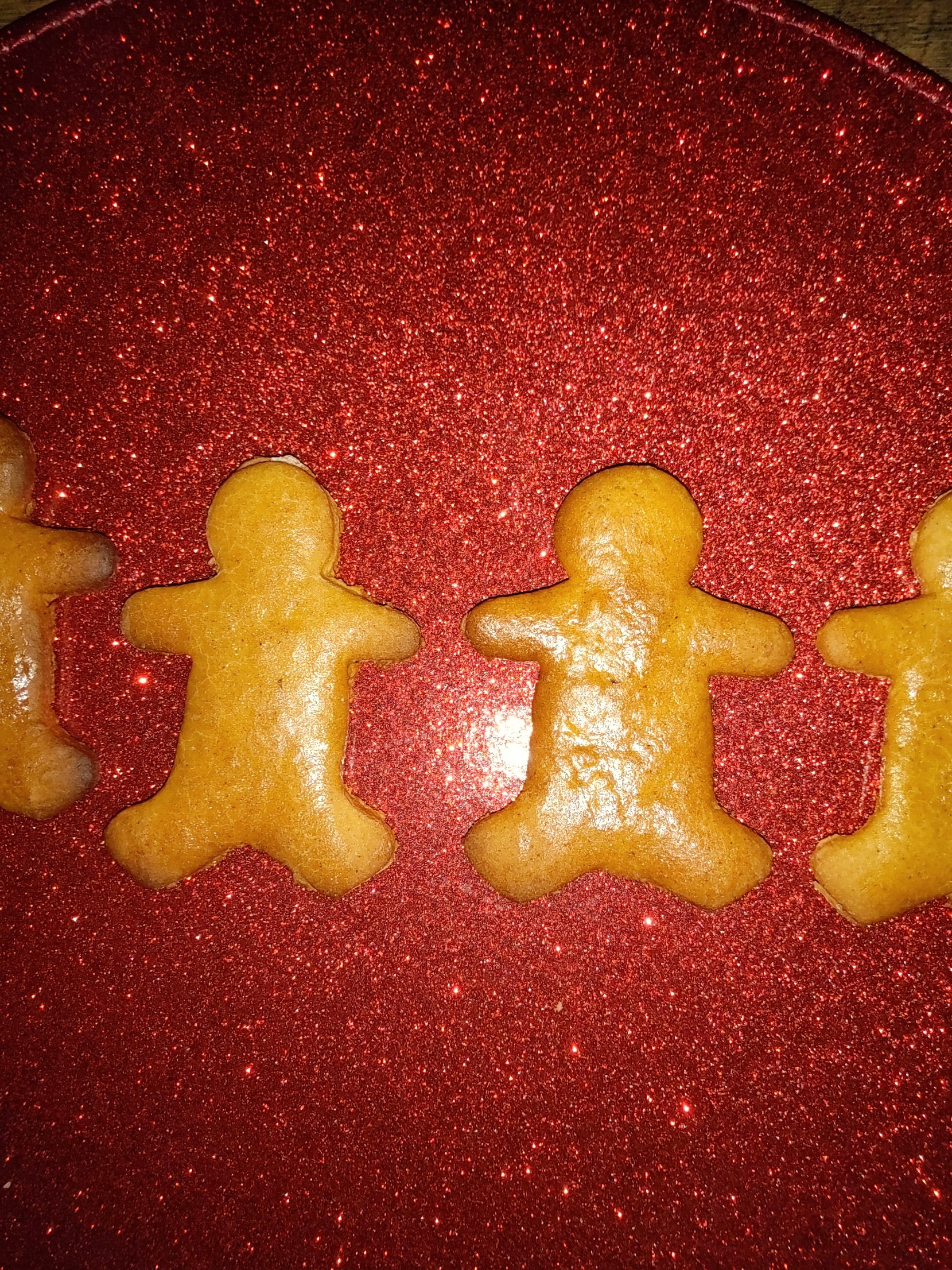 Close-up of soft homemade honey gingerbread people